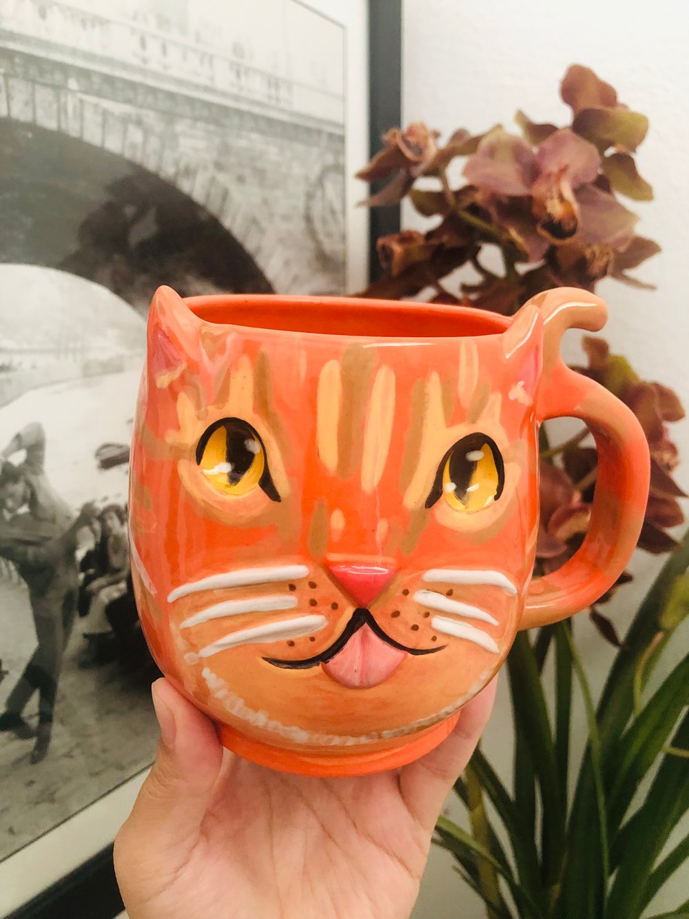 Image of Reserved Custom cat mug 