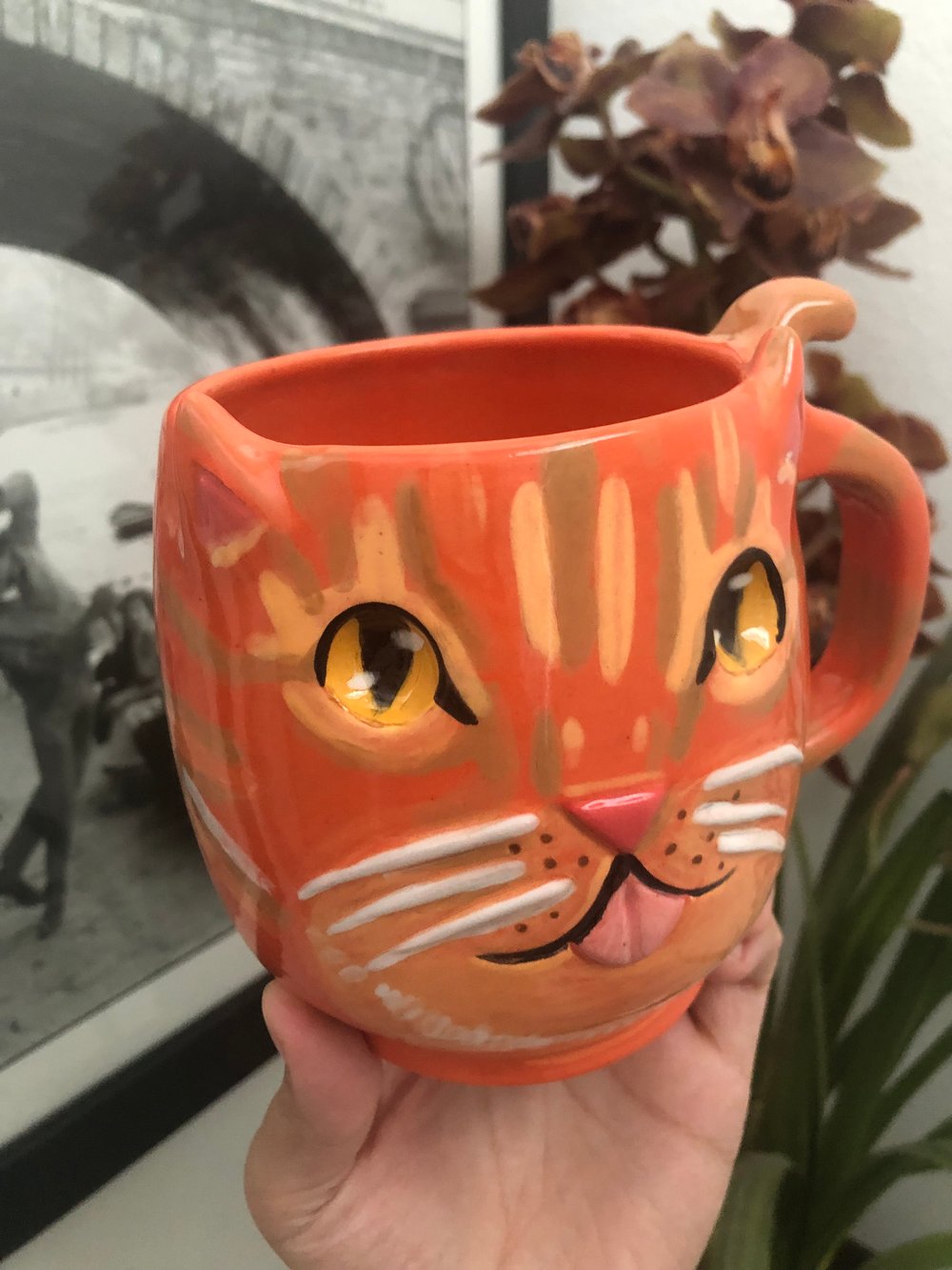 Image of Reserved Custom cat mug 