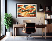 Image 5 of Stampa Fine Art in stile vintage DC-9 ATI