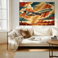 Image 4 of Stampa Fine Art in stile vintage DC-9 ATI
