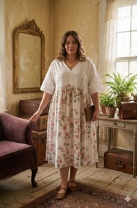 Image 1 of Upcycled Bohemian Kaftan Dress