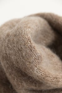 Image 3 of brushed alpaca and mohair scarf - ash