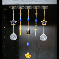 Image 2 of Crown & Sword handmade bookshelf charms