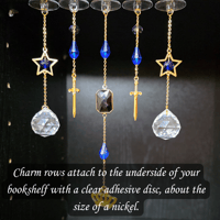 Image 3 of Crown & Sword handmade bookshelf charms
