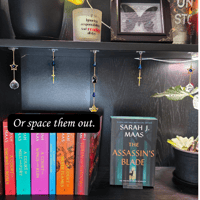 Image 5 of Crown & Sword handmade bookshelf charms