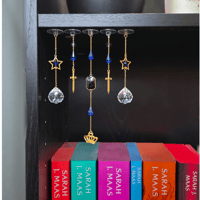 Image 7 of Crown & Sword handmade bookshelf charms