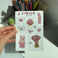 Image 1 of Pink Clover Sticker Sheet 22