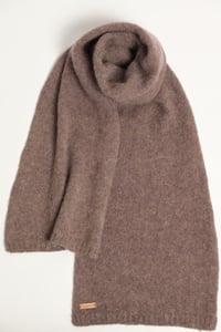Image 2 of brushed alpaca and mohair scarf - plum