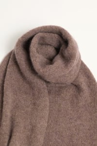 Image 1 of brushed alpaca and mohair scarf - plum