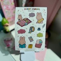 Image 1 of Bunny Journal Sticker Sheet 1