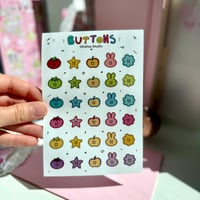 Image 1 of Buttons Sticker Sheet 4 