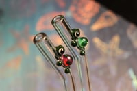 Image 4 of Dark Green Turtle Glass Straw