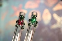 Image 3 of Dark Green Turtle Glass Straw