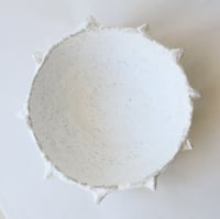 Image 4 of White Sculptural Paper Mache Bowl | OOAK Handmade Decor