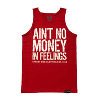 Ain’t No Money In Feelings Tank Top Red/White