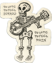 Hobo Song Skeleton Sticker