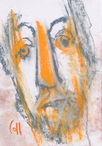 Image 2 of Guard - Sketchbook Drawing in Soft Pastels on Paper 