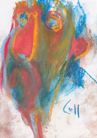 Image 2 of Handled - Sketchbook Drawing in Soft Pastels on Paper 