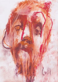 Image 2 of Alighted - Sketchbook Drawing in Soft Pastels on Paper 