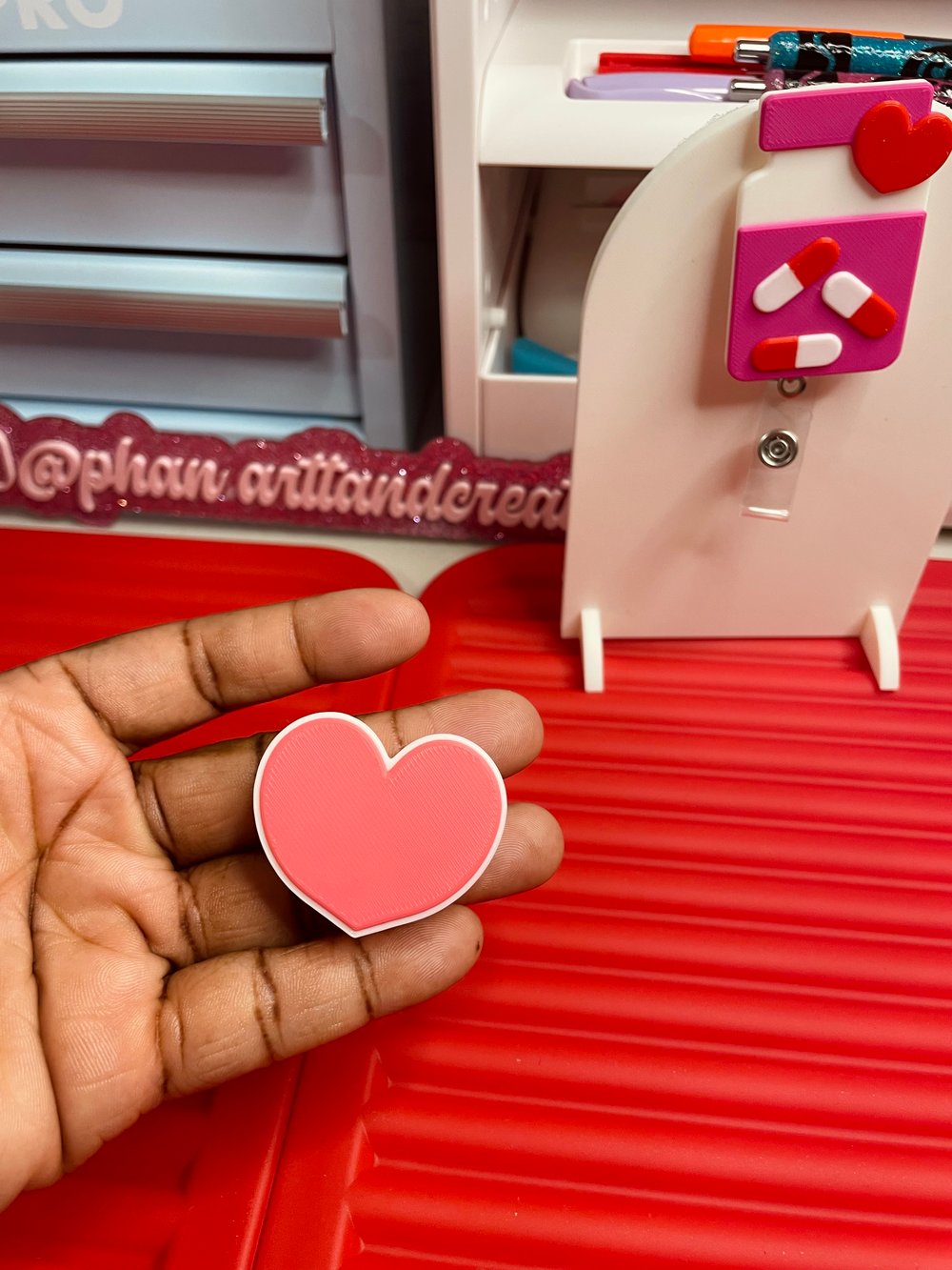 Image of Heart straw topper