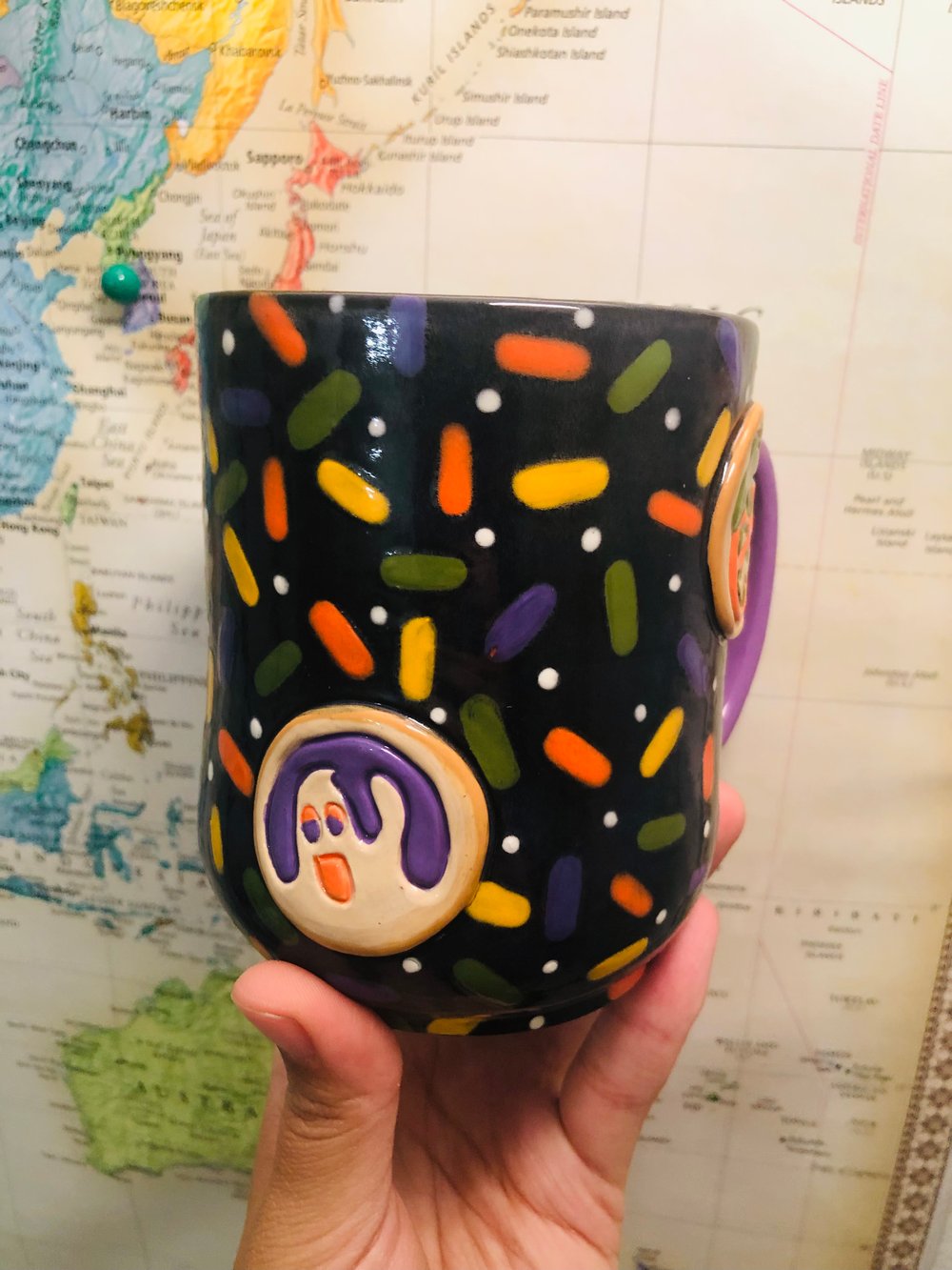 Image of Reserved for Sho! Kikusho.creates Creature mug and Halloween cookie Mug