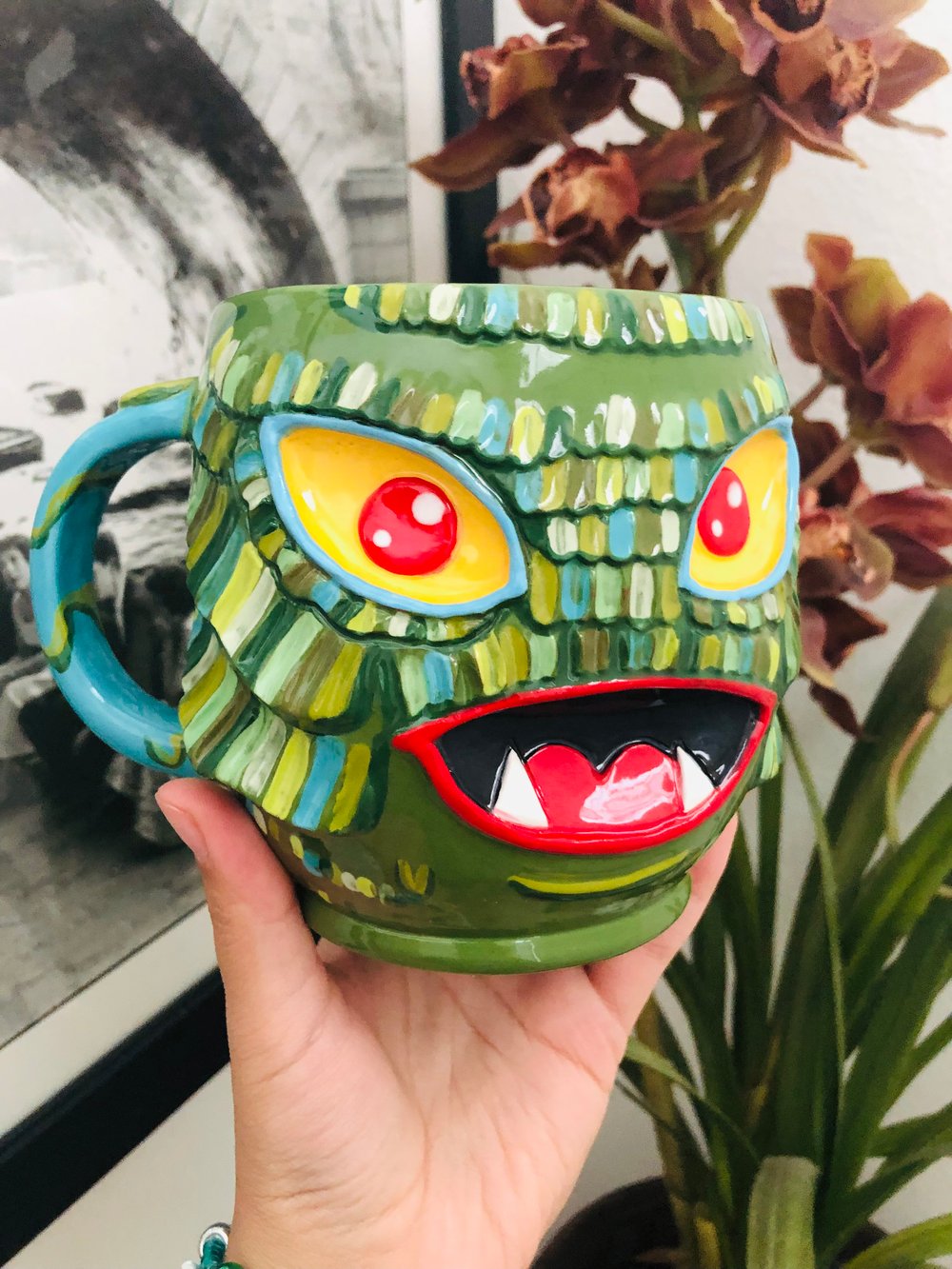 Image of Reserved for Sho! Kikusho.creates Creature mug and Halloween cookie Mug