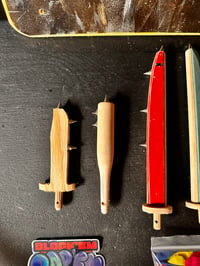 Image 6 of Samurai Block’em Pop’em WoodBots with weapon set of 6(Black Special Edition)