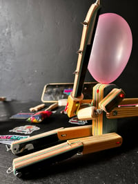 Image 3 of Samurai Block’em Pop’em WoodBots with weapon set of 6(Black Special Edition)