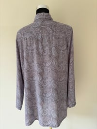 Image 3 of Vintage EM Paisley Long Sleeve Shirt | Light Fabric | Size 14
