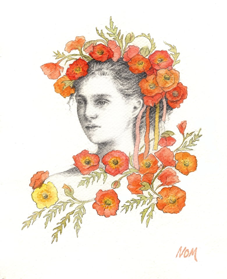 Image of 'Poppy' Original Artwork by Nom Kinnear King 