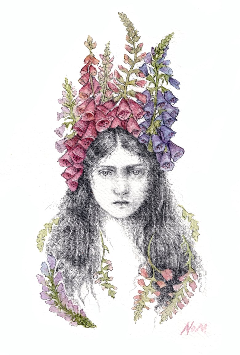 Image of 'Foxglove' Original Artwork by Nom Kinnear King 