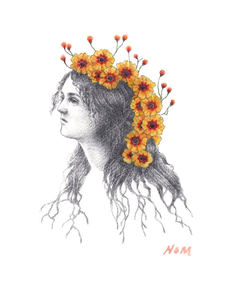 Image of 'Coreopsis' Original Artwork by Nom Kinnear King 