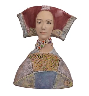 Image of Fantasy Dame with Necklace Woman Bust 