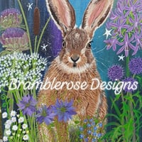 Image 5 of Moonlit hare limited edition print 