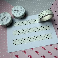 Image 2 of polka dot washi tape white/black