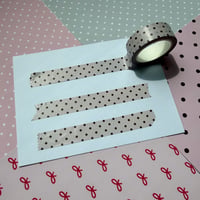 Image 2 of polka dot washi tape pink/brown
