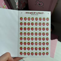 Strawberry Alphabet Sticker Sheet 11