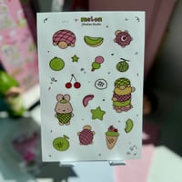 Pink/green Melon Sticker Sheet 26