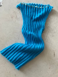 Image 2 of Mohair Boat Neck Top with  Pearl Buttons  Blue