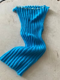 Image 4 of Mohair Boat Neck Top with  Pearl Buttons  Blue