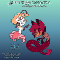 Image 4 of PREORDER: Eldritch Extravaganza 2026 Alastor & Lucifer Pins