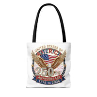 Image 1 of USA 250th Anniversary Tote Bag | 250 Years USA Bicentennial Celebration | USA Tote Bag | July 4th | 