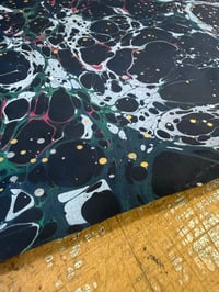 Image 4 of One of a kind hand marbled paper 'Void' (slight second)