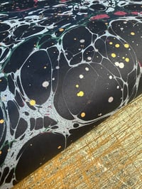 Image 1 of One of a kind hand marbled paper 'Void' (slight second)