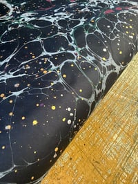 Image 2 of One of a kind hand marbled paper 'Void' (slight second)