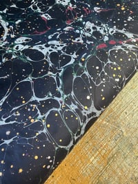 Image 5 of One of a kind hand marbled paper 'Void' (slight second)