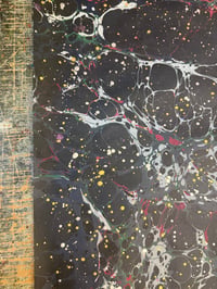 Image 6 of One of a kind hand marbled paper 'Void' (slight second)