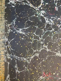 Image 7 of One of a kind hand marbled paper 'Void' (slight second)