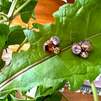 Image 2 of MUDLARK sparkling multi colored cubic zirconia post earrings