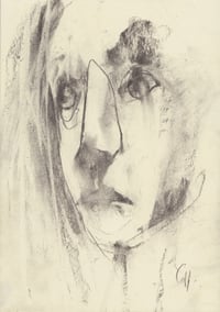 Image 2 of Acceptance - Sketchbook Drawing in Charcoal on Paper 